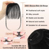 Picture of NAYOO Bangs Hair Clip in Bangs 100% Real Human Hair Extensions Natural Black Wispy Bangs Clip on Air Bangs for Women Fringe with Temples Hairpieces Curved Bangs for Daily Wear