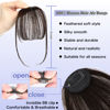 Picture of NAYOO Hair Clip in Bangs 100% Real Human Hair Extensions Dark Brown Wispy Clip on Air Bangs for Women Fringe with Temples Hairpieces Curved Bangs for Daily Wear