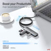 Picture of USB Hub 4-Port, uni USB 3.0 Data Hub Adapter with 4 ft Extended Cable, [Aluminum Casing] Ultra Slim USB Splitter for Laptop, PC, MacBook Air, Mac Pro/Mini, iMac, Surface Pro, and More