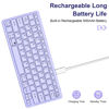 Picture of Ultra-Slim Bluetooth Keyboard Wireless Keyboard Compatible iPad 10th/iPad 10.2(9th/8th/7th Generation),iPad Air 5th/4th, iPad Pro 11/12.9, iPad 9.7, iPad Mini and All Bluetooth Devices (Light Purple)