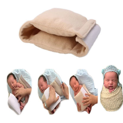 Picture of Newborn Baby Photography Props Wrap Mat Infant Boy Girl Stuffer Posing Wrap Assistant Posturefor Photo Props Accessories (Beige)