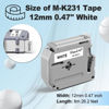 Picture of 6 Pack Labelife M-K231 Compatible Label Tape Replacement for Brother PTouch M Tape M231 MK231 M-231 M-K231S 12mm 0.47 Inch, for Brother PTouch PT-M95 PT-85 PT-75 PT-65 Label Makers, Black on White