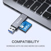 Picture of SmartQ C350TL SD Card Reader for iPhone/Android, USB C 3.0, and USB A 2.0 Super Speed Memory Card Adapter for PC, Laptop, Mac, Supports Micro SD/SD/SDHC/SCXC