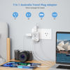 Picture of Australia New Zealand Power Adapter USB C, TESSAN Australia Travel Adaptor with 4 American Outlets 3 USB Charger (1 USB C Port), Type I Plug Converter for US to Australian China Argentina Fiji AU