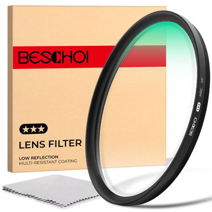 Picture of Beschoi 67mm MRC UV Protection Filter 30 Layer Multi-Resistant Nano Coatings/HD Optical Glass/Water Repellent/Scratch Resistant/Aluminum Alloy Ultra Slim Frame/Ultraviolet Filter