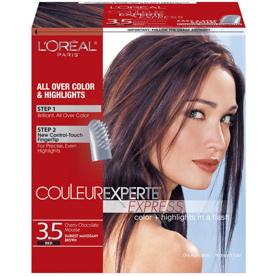 Picture of L'Oreal Paris Couleur Experte 2-Step Home Hair Color and Highlights Kit, Chocolate Mousse