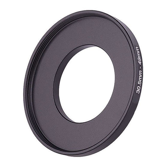 Picture of 30.5mm Lens to 49mm Camera Lens Adapter,30.5mm to 49mm Filter Step up Ring Adapter Ring,Compatible with All 49mm UV,CPL,ND,Lens Hood,Threaded Lens ect.