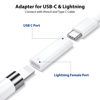 Picture of 2 Pack Charging Adapter Compatible with Apple Pencil 1st Gen USB-C to Lightning Female Adapters Type C Cable Bluetooth Pairing Connector USB-C to Pencil (1st Generation) Adapter for iPad 10th 2022