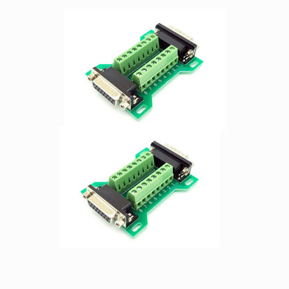 Picture of BUELEC DB15 core Adapter Terminal Board 15pin Relay Terminal Board PLC External IO Signal Board Male and Female Series