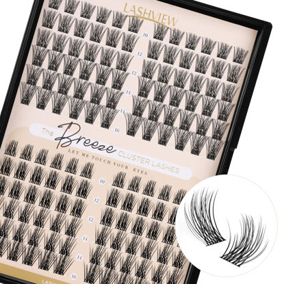 Picture of LASHVIEW Cluster Lashes,DIY Eyelash Extension 3D Extended Natural Look Reusable (C-Mix(144 Pcs), Volume&Natural)