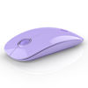 Picture of RAPIQUE Wireless Bluetooth Mouse - (BT5.1+USB) Slim Dual Mode MacBook Mice with Quiet Click, Long Battery Life, and 1600 DPI High-Precision Optical Tracking for Laptop/iMac/iPad Pro/Computer (Purple)