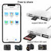 Picture of Anytrox SD TF Card Reader Adapter for iPhone/iPad,4 in 1 USB OTG Camera Connection Kits Adapter with SD TF Card Reader and Charge Adapter Compatible for iPhone/iPad,Support Newest iOS 16-White