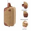 Picture of Vorspack Toiletry Bag Hanging Dopp Kit for Men Water Resistant Canvas Shaving Bag with Large Capacity for Travel - Brown