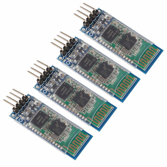 Picture of ACEIRMC 4pcs HC-06 RS232 4 Pin Wireless Bluetooth Serial RF Transceiver Module Bi-Directional Serial Channel Slave Mode for Arduino