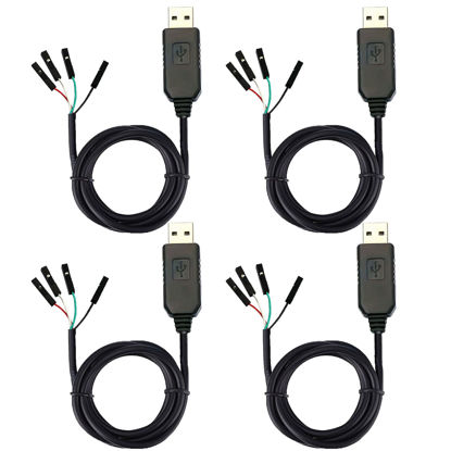 Picture of CenryKay PL2303HX USB to TTL Serial Adapter USB to RS232 TTL Converter Download Flash Line USB to Serial Port for Arduino Download Cable (4PCS)