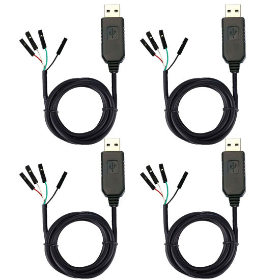 Picture of CenryKay PL2303HX USB to TTL Serial Adapter USB to RS232 TTL Converter Download Flash Line USB to Serial Port for Arduino Download Cable (4PCS)