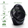 Picture of AceMining Rechargeable Battery Operated Fan with 3 speeds, Strong Wind, Long Battery Life, Quiet Operation, Small USB Desk Fan, Portable Battery Powered Fan, Cooling for Home, Office, Travel(Black)