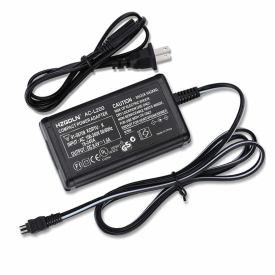 Picture of AC Power Adaptor Charger Compatible with Sony Handycam DCR-DVD7E DCR-DVD610 DCR-DVD650 DCR-DVD850 HDR-XR100, HDR-XR150, HDR-XR155, HDR-XR160 Handycam Camcorder