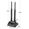 Picture of Eightwood 2.4GHz 5GHz Dual Band RP-SMA Male WiFi Antenna + IPEX MHF4 to RP-SMA Female Cable 9.8 inch 2-Pack for M.2 NGFF Network Card PC Desktop Computer