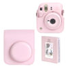 Picture of WOGOZAN Protective Case for Fujifilm Instax Mini 12 Instant Camera - Premium Leather Bag Cover with Mini Photo Album and Removable & Adjustable Strap (Blossom Pink)