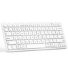 Picture of Emetok Universal Bluetooth Keyboard for iPad, Upgraded BLE Technology Keyboard with Unwavering Connection, 18-Month Battery Life, Automatic Identification for iOS, Windows, Android, macOS, White Jade