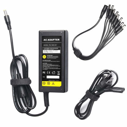 Picture of DC 12V 5A Power Supply Adapter with 8 Splitter Power Cable for Security Camera CCTV DVR Surveillance System