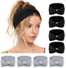 Picture of Huachi Neutral Headbands for Women Wide Turban Head Wrap Headbands Boho Womens Headbands Soft Stretchy Hair Bands for Women’s Hair, Cute Hair Accessories Solid Colors