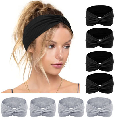 12 Pcs African Headband Knotted Wide Yoga Stretchy Bandeau Thick Headbands  for Women Boho Elastic African Head Wraps African Gifts for Women Hair  Accessories for Girls Lady Workout Running Sports