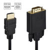 Picture of HDMI to VGA, 2 Pack HDMI to VGA Cable (Male to Male) Compatible for Computer, Desktop, Laptop, PC, Monitor, Projector, HDTV, Chromebook, Raspberry Pi, Roku, Xbox and More