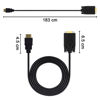 Picture of HDMI to VGA, 2 Pack HDMI to VGA Cable (Male to Male) Compatible for Computer, Desktop, Laptop, PC, Monitor, Projector, HDTV, Chromebook, Raspberry Pi, Roku, Xbox and More