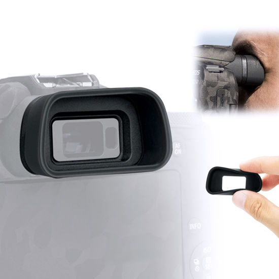 Picture of JJC Camera Eyecup Eyepiece Viewfinder for Canon EOS R10 Mirrorless Camera with Extended Soft Silicone Design