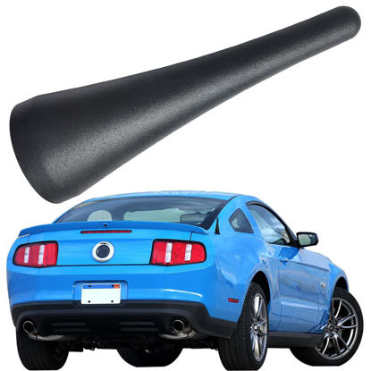 Picture of 3.8 Inch Antenna Mast for 2010-2014 Ford Mustang, 2013-2022 Ford Transit, 2013-2019 Lincoln MKZ AM/FM Radio Stubby Aerial Antenna Mast Black Aluminum Car Wash Proof