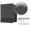 Picture of kwmobile Case Compatible with Kobo Libra 2 - PU Leather and Canvas e-Reader Cover - Anthracite/Black