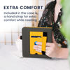 Picture of kwmobile Cover Compatible with Kobo Libra 2 Cover - Faux Leather/Suede Case with Stand - Yellow/Dark Grey