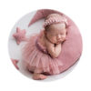 Picture of Newborn Baby Photography Props Outfits Girl Lace-Tulle Skirt Baby Girls Photo Prop Headdress for Newborn Girl Photoshoot (Dusty Pink)