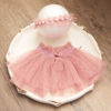 Picture of Newborn Baby Photography Props Outfits Girl Lace-Tulle Skirt Baby Girls Photo Prop Headdress for Newborn Girl Photoshoot (Dusty Pink)