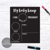 Picture of Canopy Street My Baby Bump Pregnancy Timeline / 10"x 12" Chalkboard Style Sign/Monthly Milestone Blackboard Photo Prop