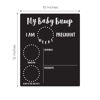 Picture of Canopy Street My Baby Bump Pregnancy Timeline / 10"x 12" Chalkboard Style Sign/Monthly Milestone Blackboard Photo Prop