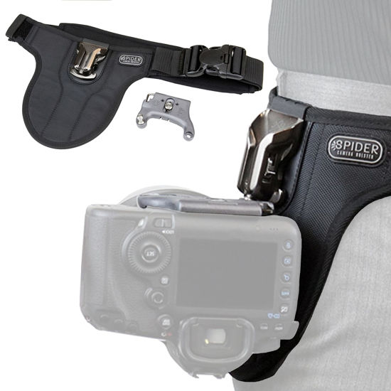 Picture of Spider Holster - SpiderPro DSLR Single Camera System v2 for Carrying ONE Professional Camera and Heavy Gear Featuring Belt with Built-In Self-Locking Camera Holster for Secure Quick-Draw Camera Access