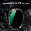 Picture of K&F Concept 72mm Variable ND2-32 ND Lens Filter & Circular Polarizing Filter 2-in-1 for Camera Lens, Waterproof Scratch Resistant 36 Multi-Coated Lens Filter (Nano-X PRO Series)