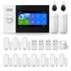 Picture of Touch Screen Alarm System for Whole House Security, WiFi Wireless Home Alarm 20 Piece Kit with Siren, PIR Motion Sensor, Remote Controls, Window/Door Sensor,Support SMS Push