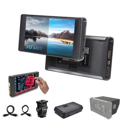 Picture of Portkeys PT6 5.2'' DCI-P3 IPS Touchscreen DSLR On-Camera Field Monitor with 4K HDMI 30p Input,1080P 60 HDMI Output, 3D LUT Out, Peaking Frame, Image Crop, Stretch Effect(Vertical)