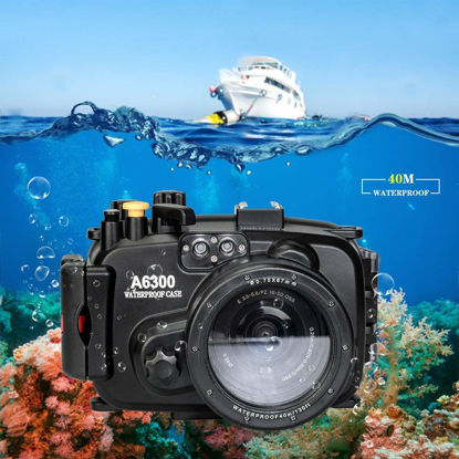 Picture of Seafrogs for Sony A6300 130FT/40M Underwater Case Camera Diving Waterproof Housing case(Housing + Red Filter)