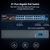 Picture of NICGIGA 24 Port Gigabit PoE Switch with 24 Port PoE+@300W, 2 Gigabit Uplink Port, 1 SFP, Sturdy Metal for Desktop/Rack Mount, AI Watchdog, VLAN Mode, Plug and Play, Unmanaged Power Over Ethernet