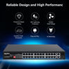 Picture of NICGIGA 24 Port Gigabit PoE Switch with 24 Port PoE+@300W, 2 Gigabit Uplink Port, 1 SFP, Sturdy Metal for Desktop/Rack Mount, AI Watchdog, VLAN Mode, Plug and Play, Unmanaged Power Over Ethernet