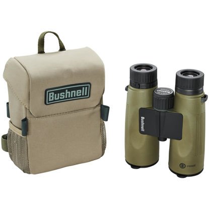 Picture of Bushnell Prime 12x50 Binocular and Vault Bino Caddy Combination Pack, Waterproof Hunting Binocular, High Powered Optic, Multi-Coated Lens…