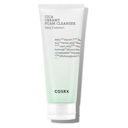 Picture of COSRX Pure Fit Cica Creamy Foam Cleanser, 5.07 fl oz / 150ml | Mild Cleanser for Sensitive Skin | 91% Naturally Derived Centella Complex | Animal Testing Free, Paraben Free, Korean Skincare