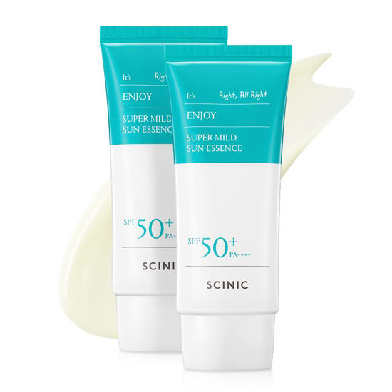 Picture of SCINIC Enjoy Super Mild Sun Essence 2 Set SPF50+ PA++++ 1.69 fl oz(50ml) | A Lightweight Hydrating Sun Essence That leaves No Sticky Feeling | Korean Skincare