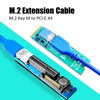 Picture of GLOTRENDS M.2 Extension Cable 23.6 Inch/60cm, NGFF M.2 Key M to PCI-E X1/X4 Riser Cable for PCIe WiFi Card, M.2 PCIe Card, Firewire Card, USB PCIe Card, Sound Card, etc (UEX108)