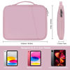 Picture of 9-11 Inch iPad Bag for Women, Padded Tablet Carrying Sleeve Case for iPad Pro 11 (2022-2018), iPad 10.9 (10th Gen), iPad Air (5/4th Gen), Galaxy Tab S9/S8 (PU-Pink11)